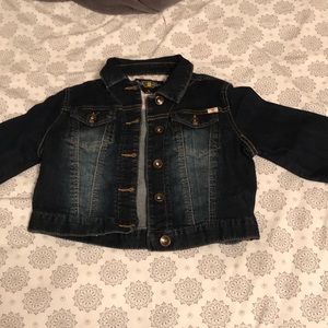 Girls cropped denim jacket